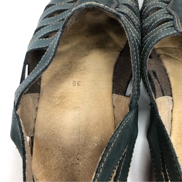 Remonte Dorndorf Slip On Leather Navy Sandals Size 38 (7-7.5) - Picture 7 of 11